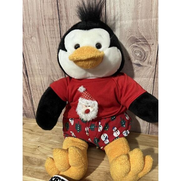 BUILD A BEAR Limited Edition Black White PLAYFUL PENGUIN BIRD 16" plush 2002 - Picture 2 of 10